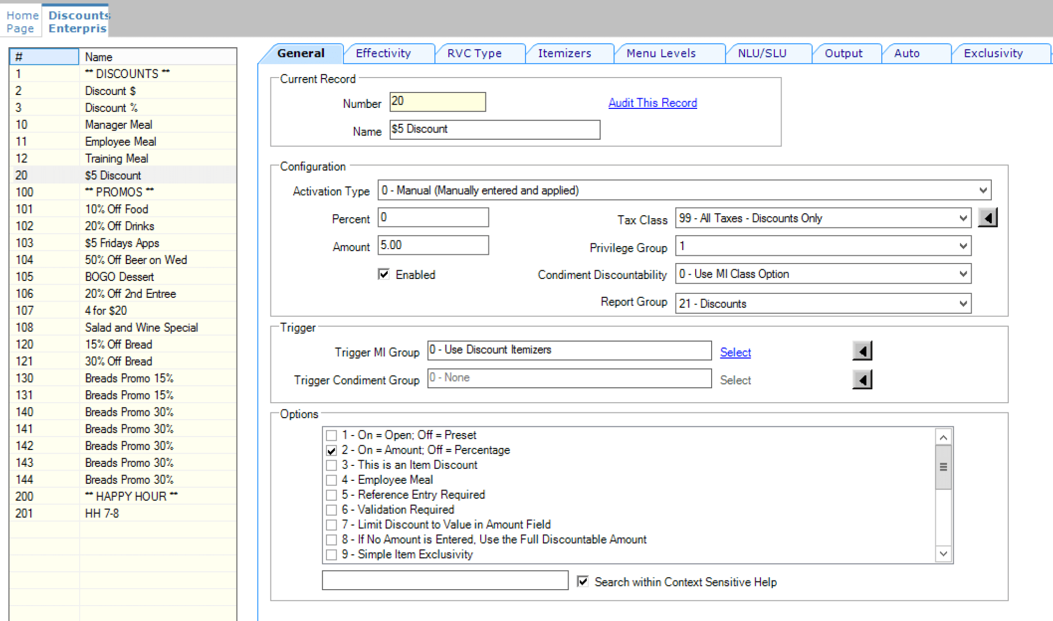 How to add Discounts in Micros Simphony Version 19