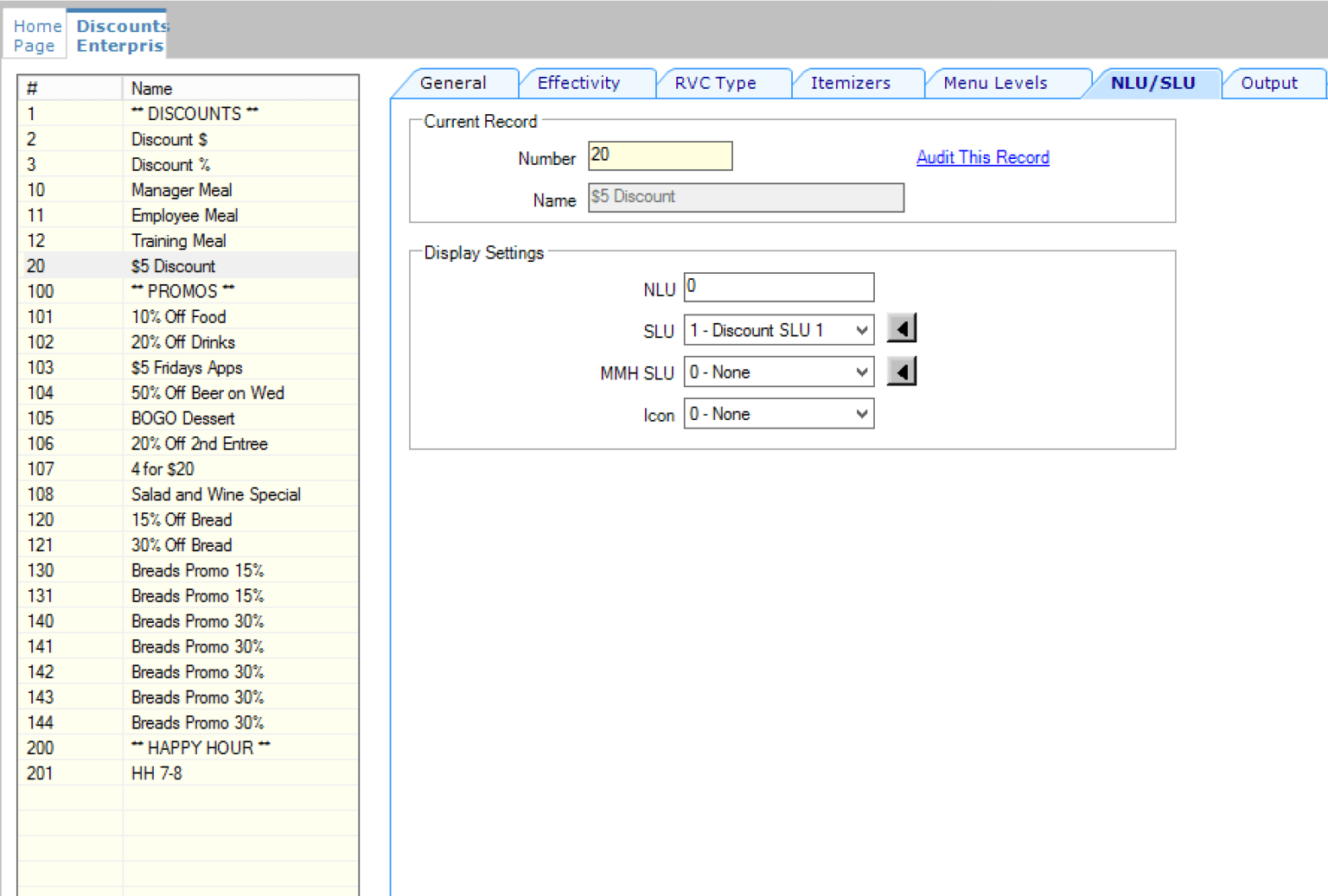 How to add Discounts in Micros Simphony Version 19