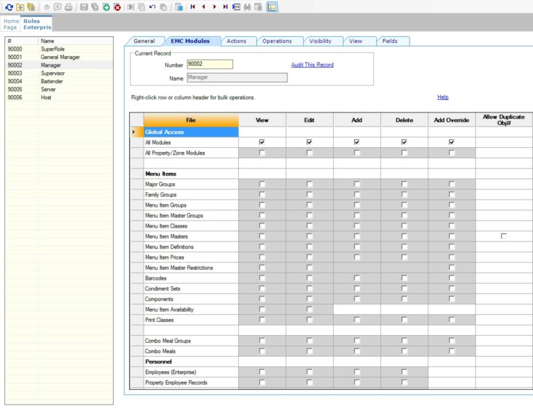 Configure Employees in EMC - Simphony Version 19 - SimSupport