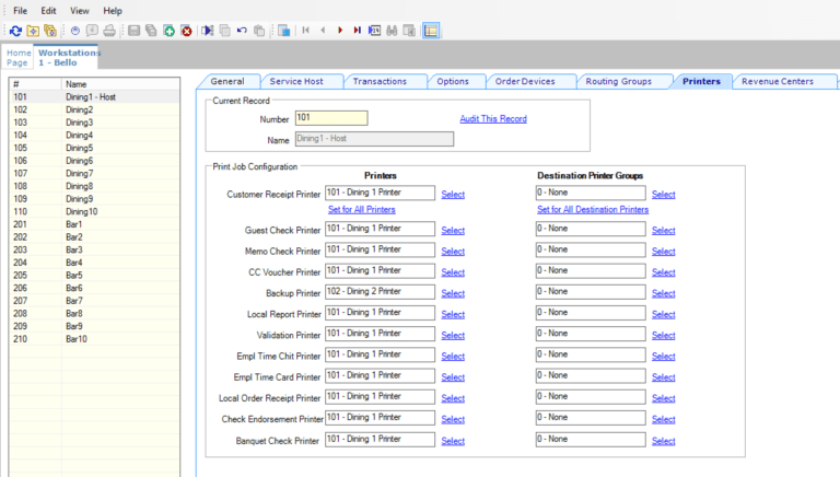 Simphony Order Device Printer How to Configure your Micros Workstation in Simphony Version 19